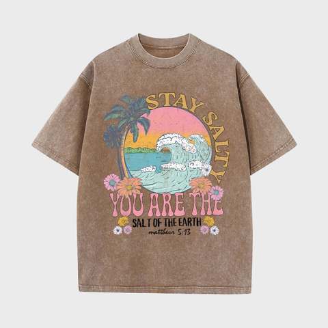 Camiseta oversized, manga curta t-shirt, respirável, solto, legal, solto, rua, você é o sal da terra