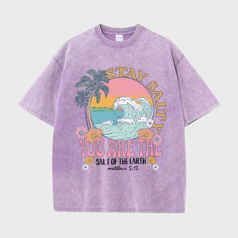 Camiseta oversized, manga curta t-shirt, respirável, solto, legal, solto, rua, você é o sal da terra